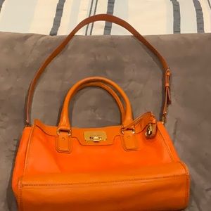 Cole Haan vintage leather valise Kendra Burnt Orange handbag